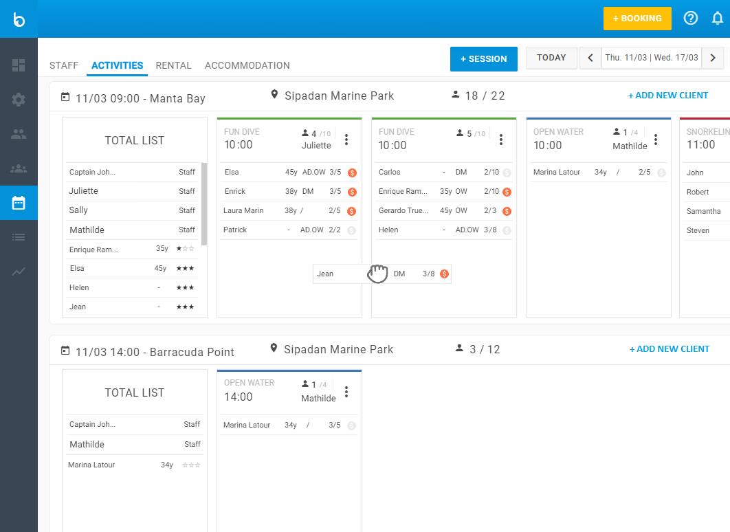 Management Software and Online Booking for Dive Centers Bloowatch